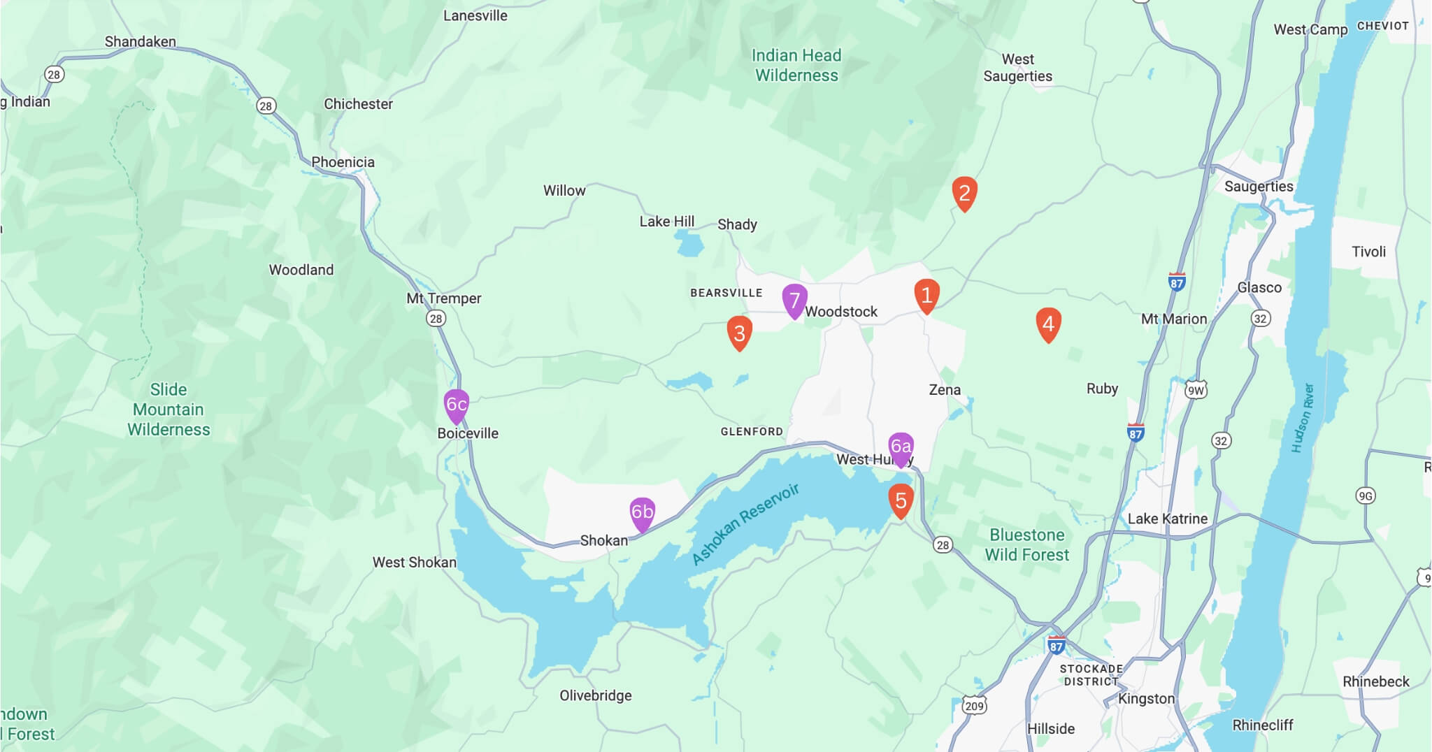 Preserve Locations Map for Website